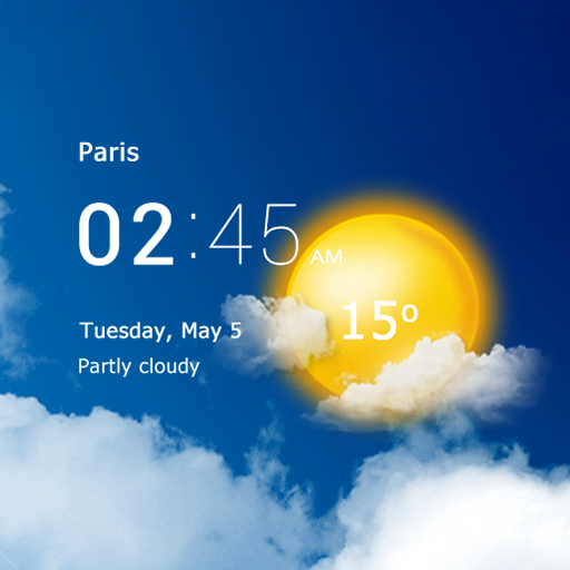 Transparent Clock Weather Pro